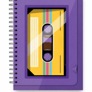 Caderno Fita Cassete - Capa Roxo