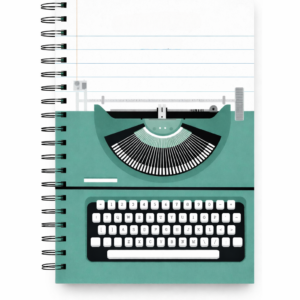 Caderno Maquina de Escrever - Capa Verde